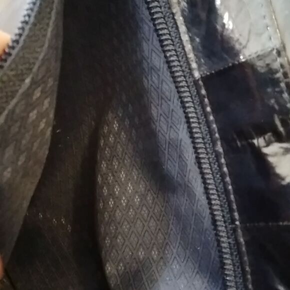 VINTAGE GENUINE LEATHER EEL SKIN WOMEN'S CROSSBODY AND HANDBAG ACCESSORIES DARK - Picture 9 of 15